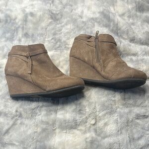 Tan Wedge Ankle Boots